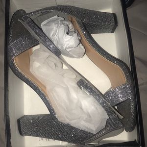 Sparkly Dark Grey Windsor Heels